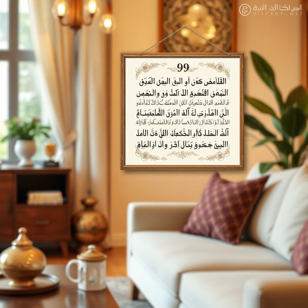 99 Names of Allah (Asma ul Husna) Wall Art — Decor