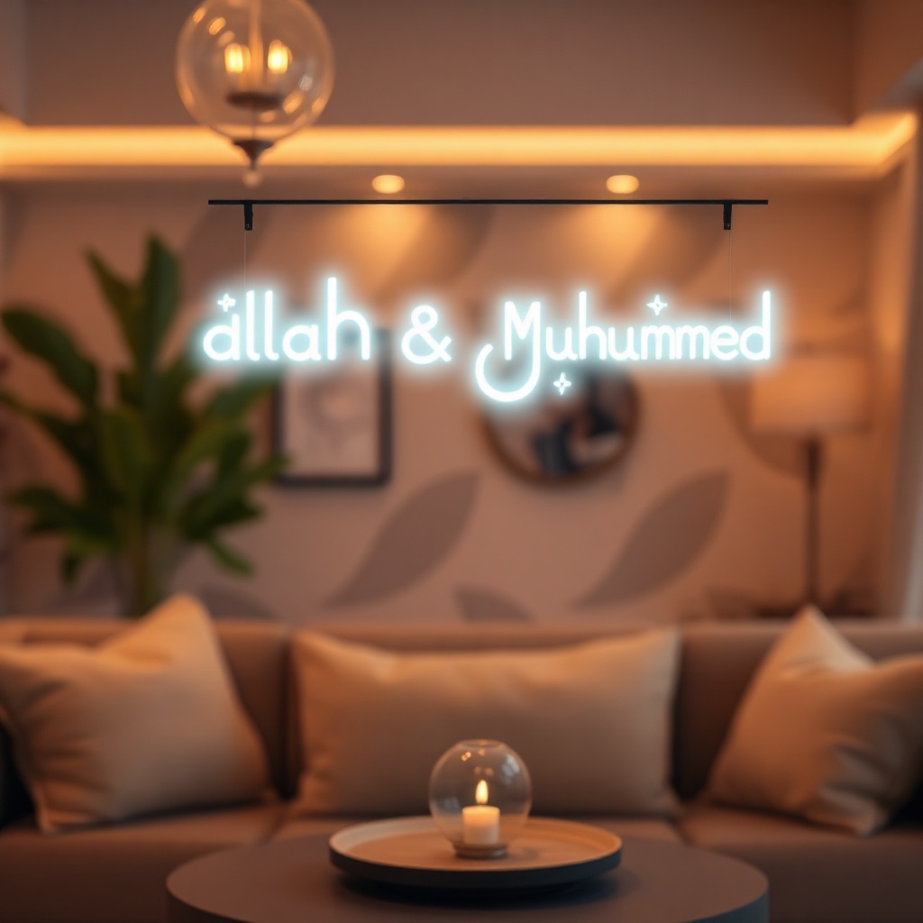 Allah & Muhammad ﷺ LED Neon Sign — Decor