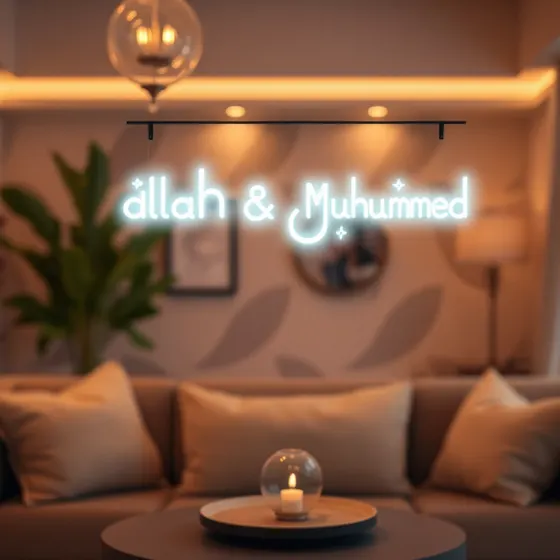 Allah & Muhammad ﷺ LED Neon Sign — Decor