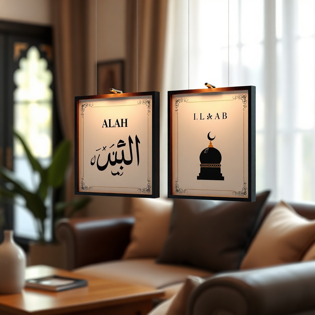 Allah & Muhammad ﷺ Islamic Wall Frame Set — Decor