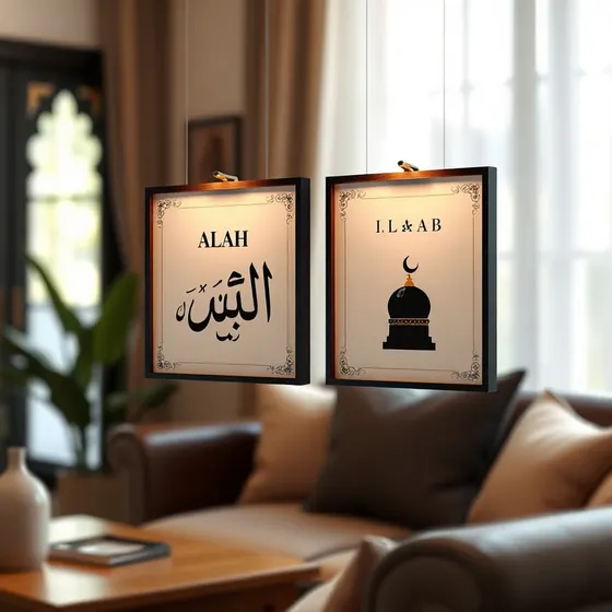 Allah & Muhammad ﷺ Islamic Wall Frame Set — Decor