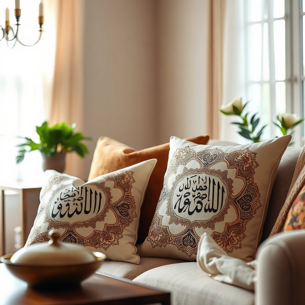 Islamic Calligraphy Throw Pillow Covers (Set) — Decor