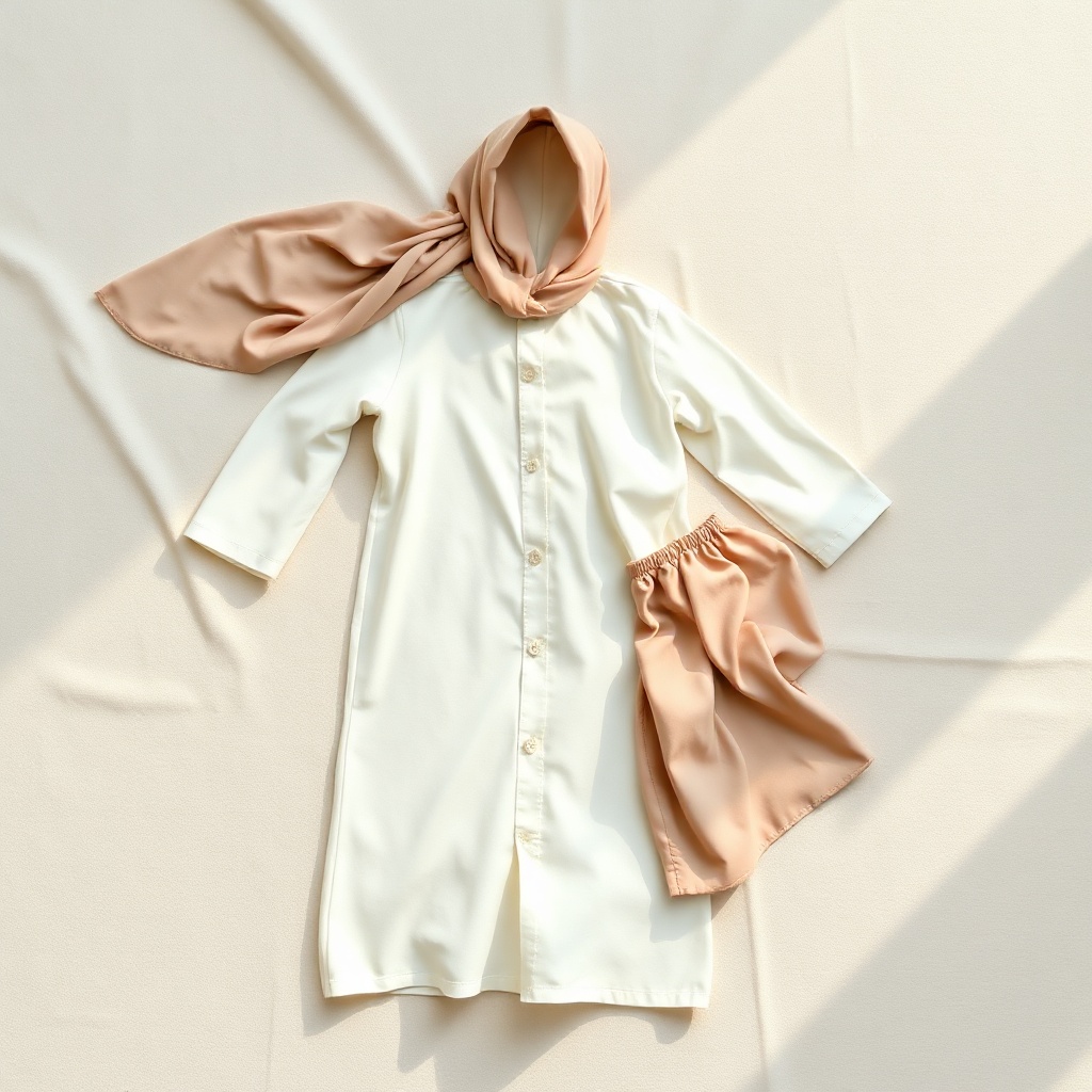 Girls Abaya & Hijab Set (Kids) — Generic
