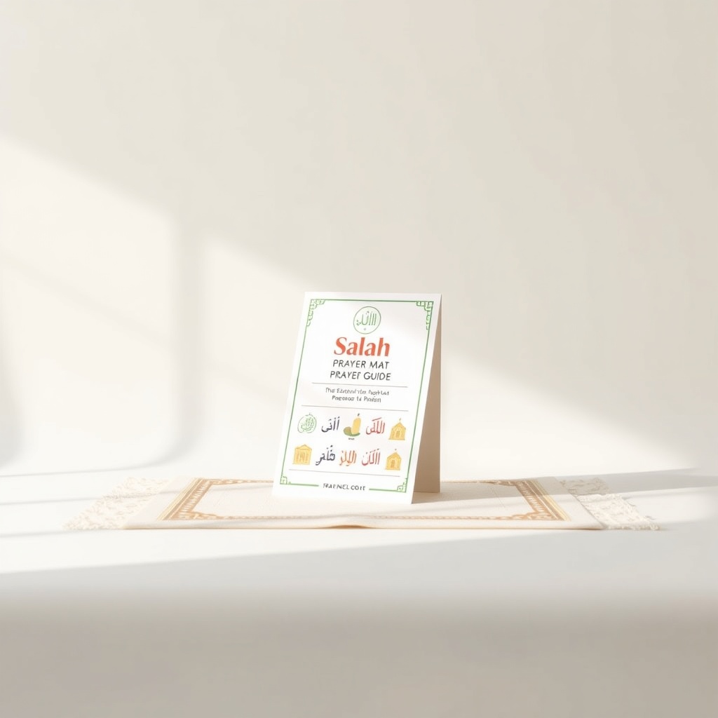 Kids Educational Salah Prayer Mat (Printed Guide) — Generic