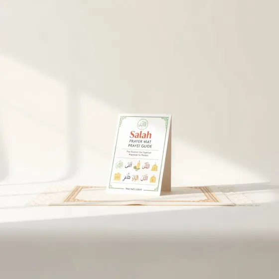 Kids Educational Salah Prayer Mat (Printed Guide) — Generic