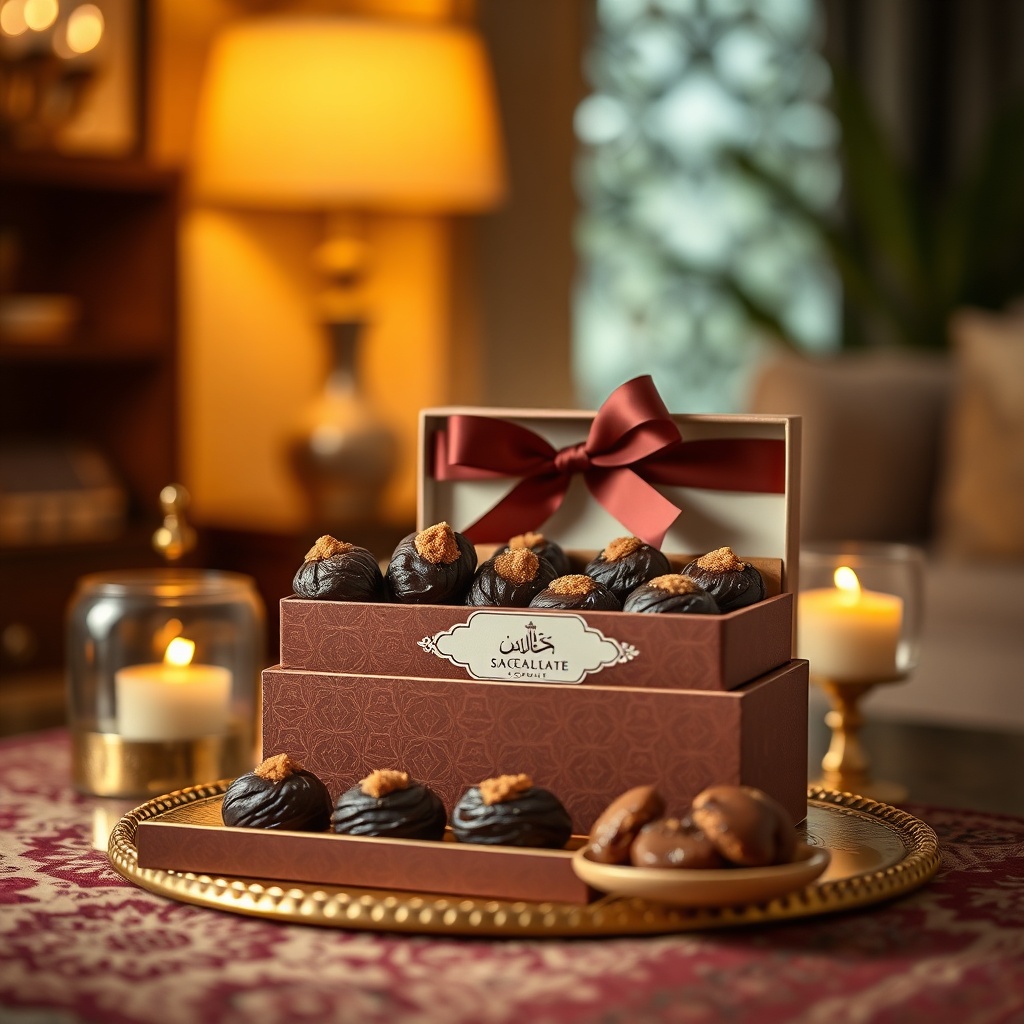 Luxury Stuffed Dates & Chocolate Gift Box — Generic