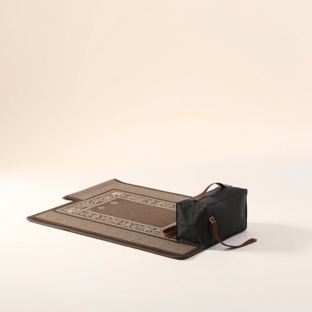 Padded Prayer Mat with Carry Bag & Tasbih — Generic
